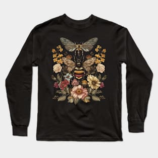 Journey Through Bees And Flowers Long Sleeve T-Shirt